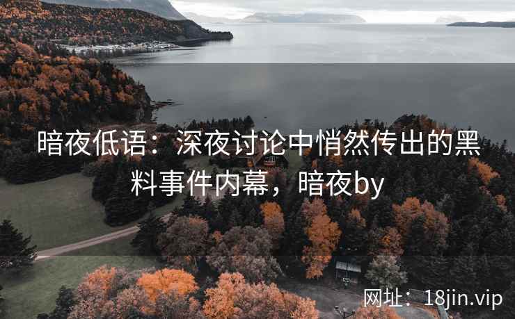 暗夜低语：深夜讨论中悄然传出的黑料事件内幕，暗夜by