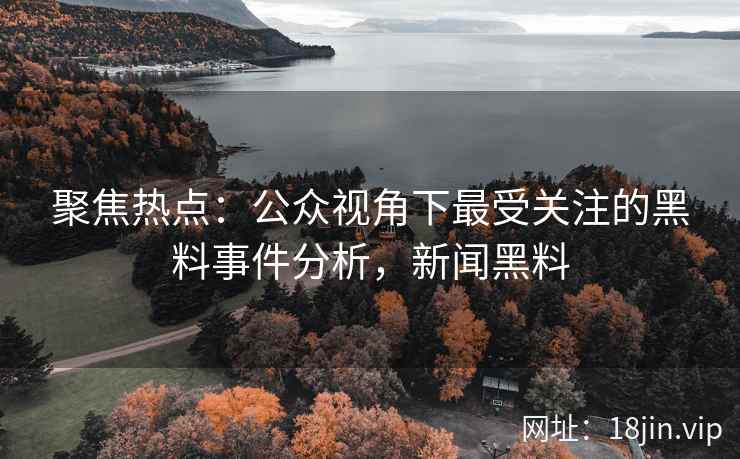 聚焦热点：公众视角下最受关注的黑料事件分析，新闻黑料