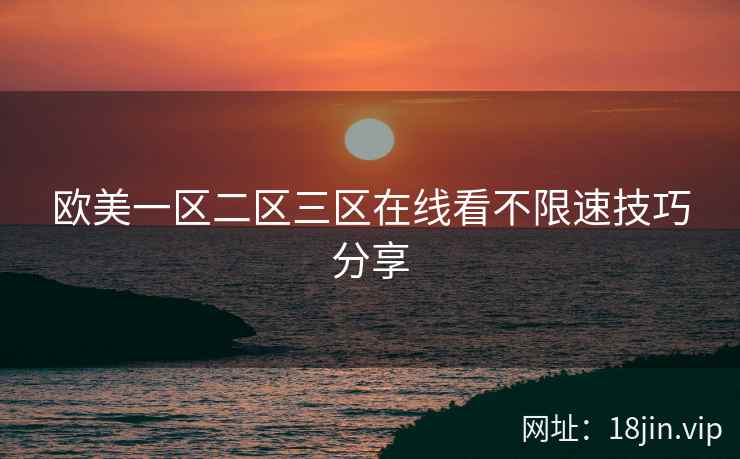 欧美一区二区三区在线看不限速技巧分享