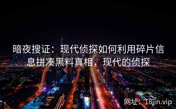 暗夜搜证：现代侦探如何利用碎片信息拼凑黑料真相，现代的侦探