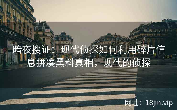 暗夜搜证：现代侦探如何利用碎片信息拼凑黑料真相，现代的侦探