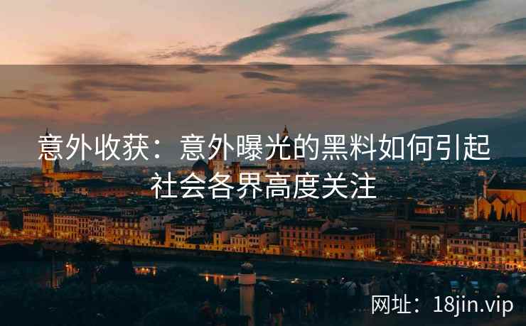 意外收获：意外曝光的黑料如何引起社会各界高度关注