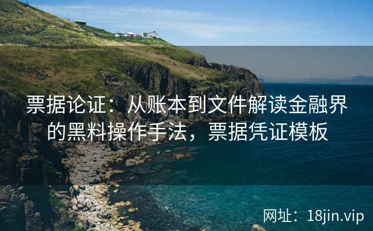 票据论证：从账本到文件解读金融界的黑料操作手法，票据凭证模板
