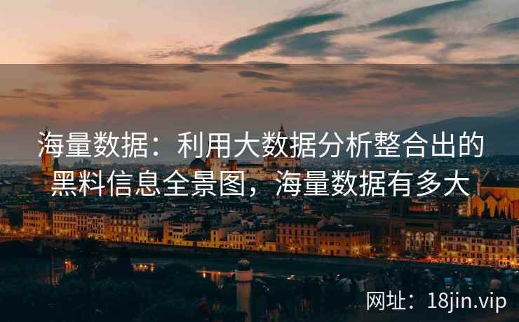 海量数据：利用大数据分析整合出的黑料信息全景图，海量数据有多大